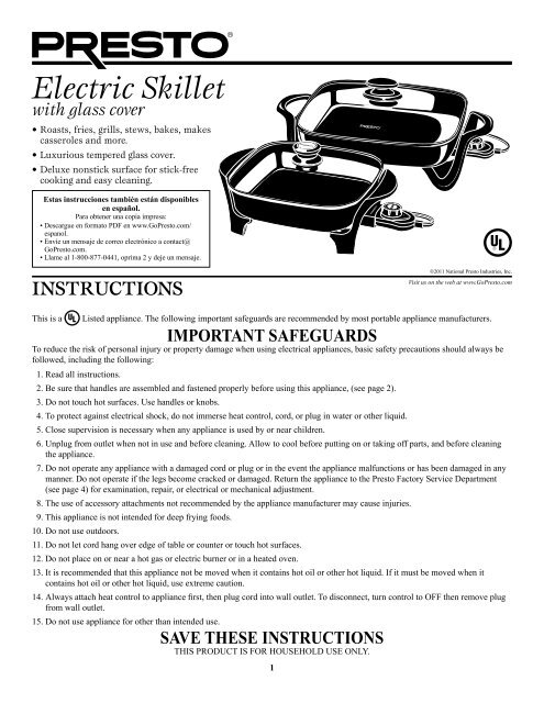 Presto National Presto Industries 16 in. Electric Skillet with