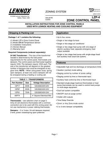 lennox control panel manual Lennox 5000 series thermotat.
