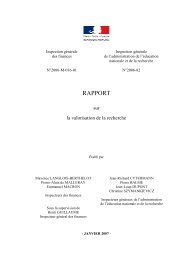 RAPPORT Valorisation de la Recherche - Inspection GÃ©nÃ©rale des ...