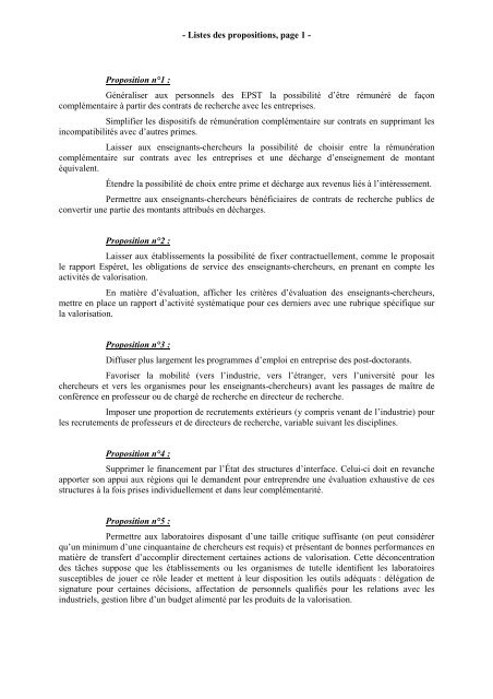 RAPPORT Valorisation de la Recherche - Inspection GÃ©nÃ©rale des ...