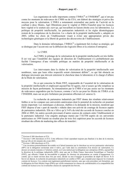 RAPPORT Valorisation de la Recherche - Inspection GÃ©nÃ©rale des ...