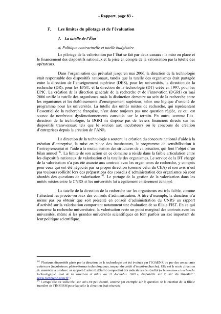 RAPPORT Valorisation de la Recherche - Inspection GÃ©nÃ©rale des ...