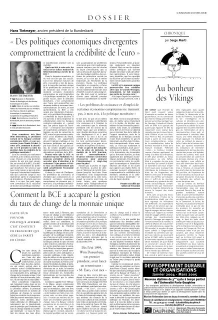 Mardi 28 octobre 2003 - Le Monde