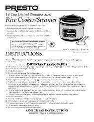 16-Cup Digital Stainless Steel Rice Cooker/Steamer - Presto