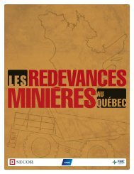 Les redevances miniÃ¨res au QuÃ©bec - SECOR