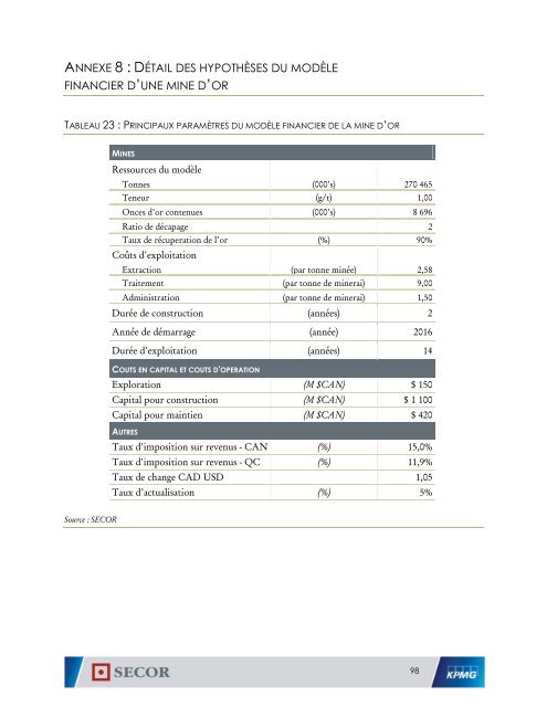 Les redevances miniÃ¨res au QuÃ©bec - SECOR