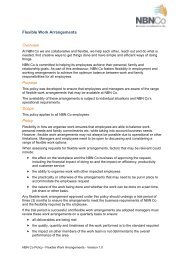 Flexible Work Arrangements Overview Purpose Scope ... - NBN Co