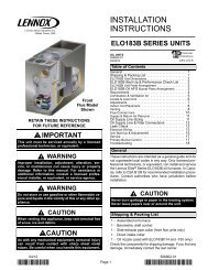 ELO183B Oil Furnace Installation Manual - Lennox