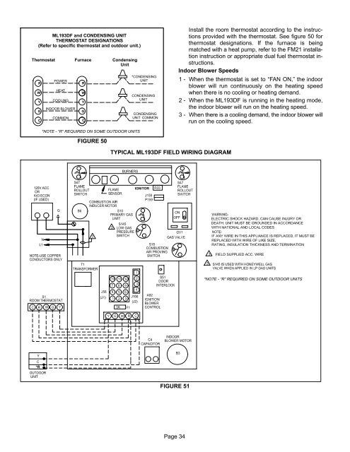ML193DF Gas Furnace Installation Manual - Lennox