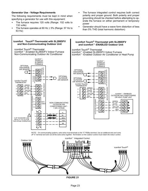 SL280DFV Gas Furnace Installation Manual - Lennox