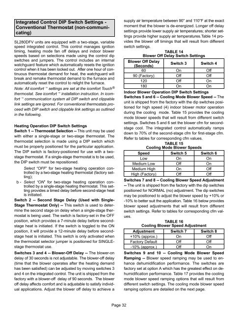 SL280DFV Gas Furnace Installation Manual - Lennox