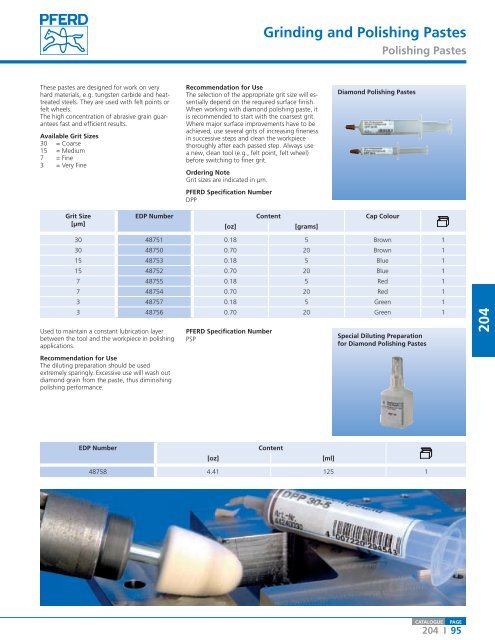 Coated and Non-Woven Abrasives - Pferd