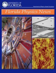 Florida Physics News - Department of Physics - University of Florida