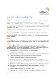 Health Safety and Environment (HSE) Policy Overview ... - NBN Co