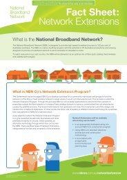 Network extension fact sheet - NBN Co