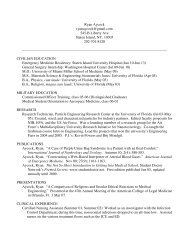 Resume - Department of Physics - University of Florida