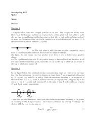 2049 Spring 2005 Quiz 1 Name: Period: Question 1 The figure ...