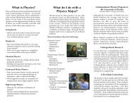 What is Physics? What do I do with a Physics Major? - Department of ...