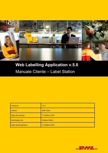Web Labelling Application v.5.0 Manuale Cliente â Label Station ...