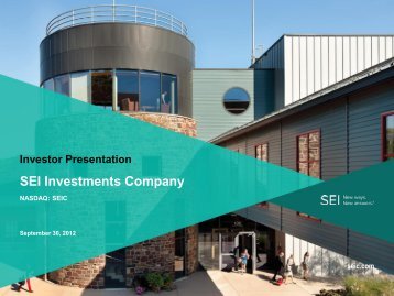 Investor Presentation - SEI