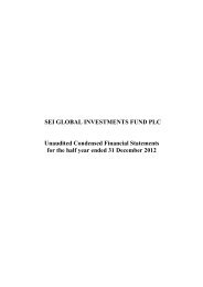 SEI GLOBAL INVESTMENTS FUND PLC Unaudited Condensed ...