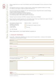 Account Application Form - SEI