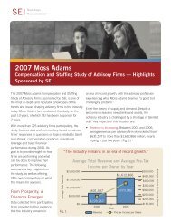 2007 Moss Adams Compensation and Staffing Study of ... - SEI