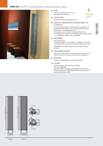 Tubi COLLETTORi VALVOLA TERMOSTATiCA E ... - Thermic
