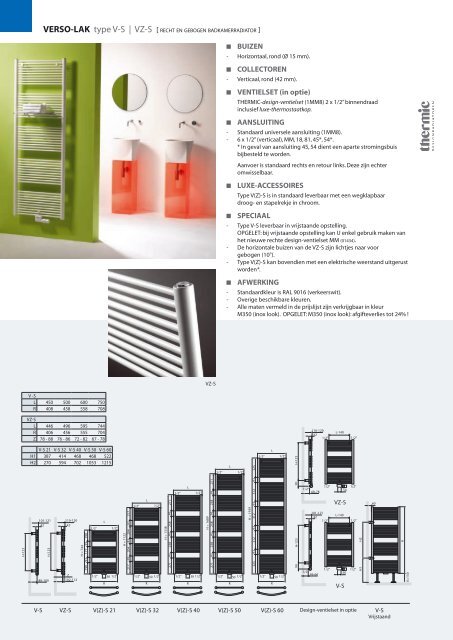 BUIZEN COLLECTOREN VENTIELSET (in optie ... - Thermic