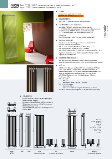 NAVARO type NVR1 | NVR2 [ RADIATEUR CUISINE - Thermic