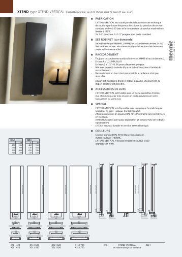 xTENd type XTEND-VERTICAL [ RADIATEUR CUISINE - Thermic