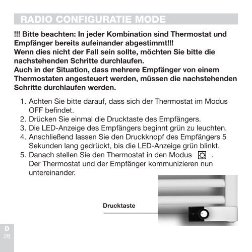 Gebrauchsanweisung Standard-Thermostat - Vasco