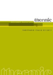 DESIGNER RADIATORS TARIFFARIO ITALIA 07/2011 - Thermic