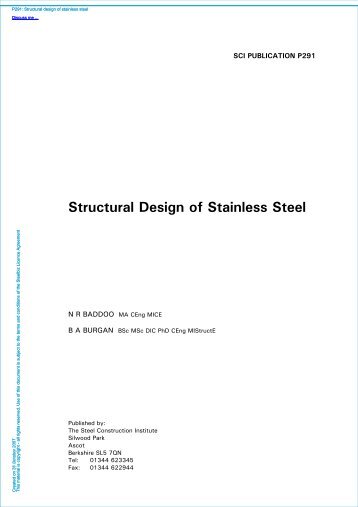 Structural Design of Stainless Steel - Aplica-Inox