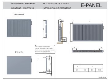Instructions de montage E-Panel horizontal - Thermic