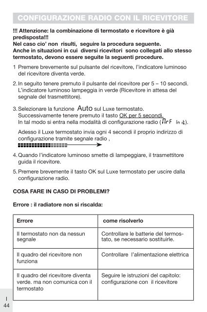 Manual del usuario termostato de lujo - Vasco