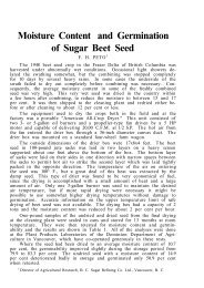 Moisture Content and Germination of Sugar Beet Seed - ASSBT ...