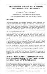 yield response of sugar beet in cropping systems at different input ...