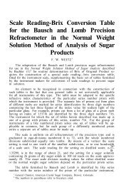 Scale Reading-Brix Conversion Table for the Bausch and Lomb ...