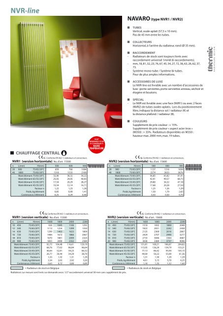 NVR-line NAVARO(type NVR1 / NVR2) - Thermic