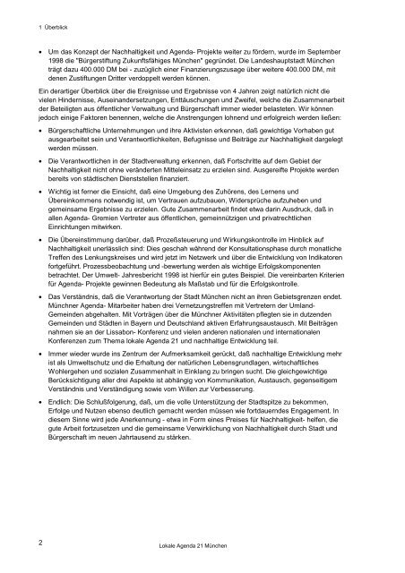 Award-Text - Agenda 21 in MÃ¼nchen