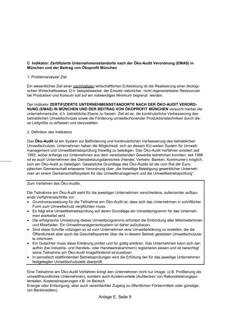 Beschlussvorlae Projekt KOMPASS - Agenda 21 in MÃ¼nchen