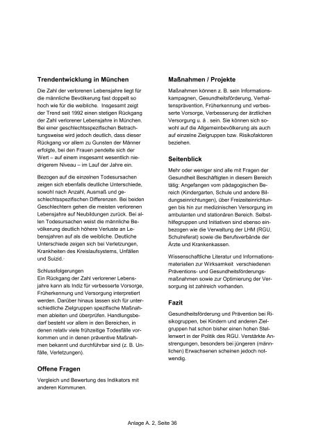 Beschlussvorlae Projekt KOMPASS - Agenda 21 in MÃ¼nchen