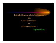 Extended Spectrum Beta-Lactamases and Cephalosporinases in ...