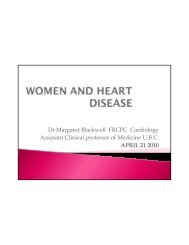 Dr Margaret Blackwell FRCPC Cardiology Assistant Clinical ...