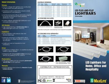 LED PLUG-AND-PLAY LIGHTBARS - MaxLite