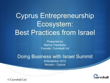 Cyprus Entrepreneurship Ecosystem: Best Practices from Israel
