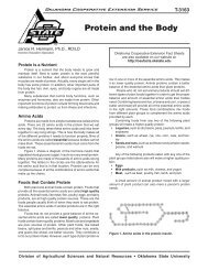 Protein and the Body - OSU Fact Sheets - Oklahoma State University