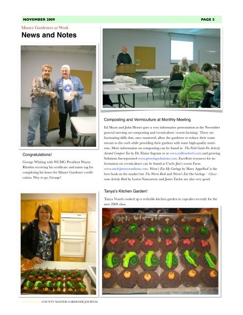 November 2009 Journal - Texas Master Gardeners Association