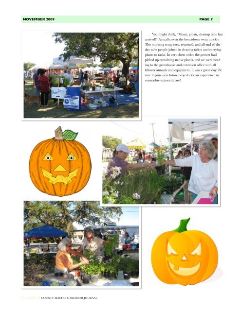 November 2009 Journal - Texas Master Gardeners Association